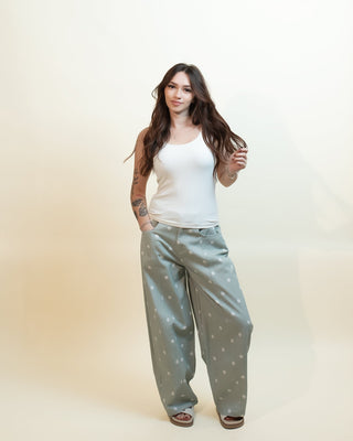 The Sage Dot Drift Denim Polka Dot Pants - 240 Pants - The Farmhouse