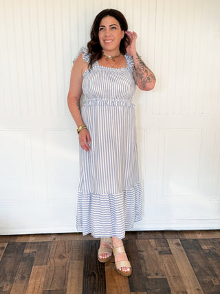 The Sailcloth Sweetheart Dress, Blue - 170 Dresses - The Farmhouse