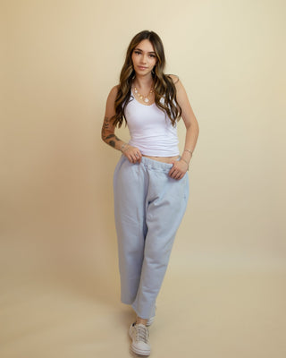 The Salt Air Cotton Barrel Pants, Halogen Blue - 250 Activewear + Lounge - The Farmhouse