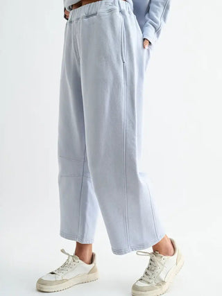 The Salt Air Cotton Barrel Pants, Halogen Blue - 250 Activewear + Lounge - The Farmhouse