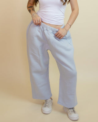 The Salt Air Cotton Barrel Pants, Halogen Blue - 250 Activewear + Lounge - The Farmhouse