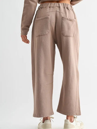 The Salt Air Cotton Barrel Pants, Silken Taupe - 250 Activewear + Lounge - The Farmhouse