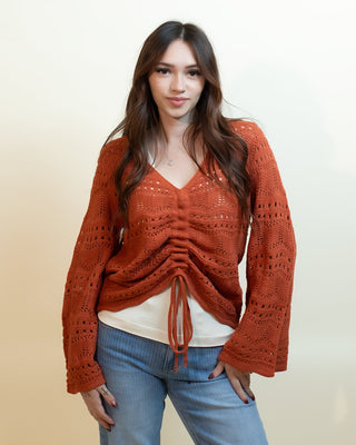 The Secret Garden Lightweight Blouse, Terracotta - 100 Casual Tops - The Farmhouse