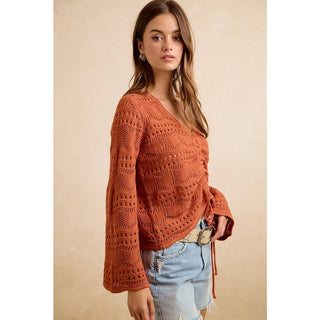 The Secret Garden Lightweight Blouse, Terracotta - 100 Casual Tops - The Farmhouse