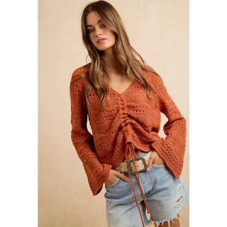 The Secret Garden Lightweight Blouse, Terracotta - 100 Casual Tops - The Farmhouse