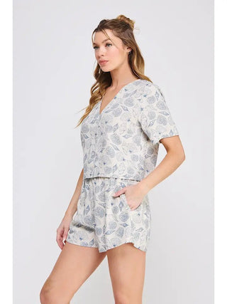 The Shell Collector Linen Top - 110 Blouses - The Farmhouse