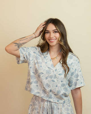 The Shell Collector Linen Top - 110 Blouses - The Farmhouse