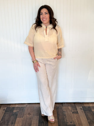 The Sienna Pintuck Blouse, Sunshine - 110 Blouses - The Farmhouse