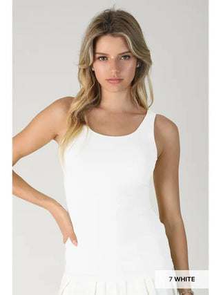 The Simply Soft Jersey Tank, White - 130 Basics - The Farmhouse