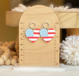 The Star - Spangled Heart Dangles - 290 Jewelry - The Farmhouse