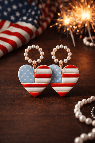 The Star - Spangled Heart Dangles - 290 Jewelry - The Farmhouse