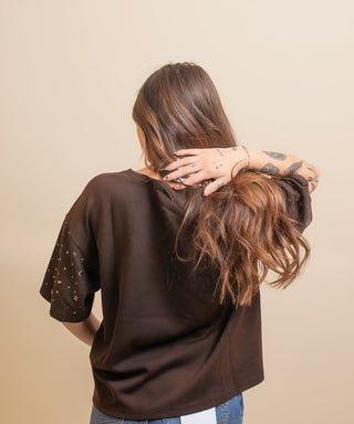 The Stardust Stud Tee, Black - 100 Casual Tops - The Farmhouse