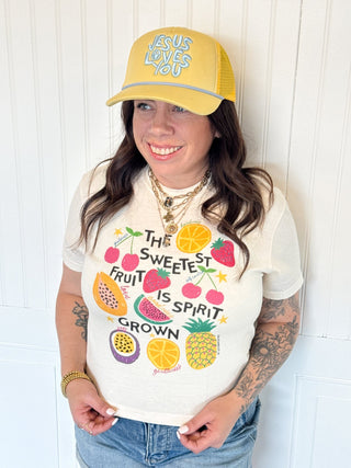 The Sweetest Fruit Is Spirit Grown Crop Tee - 120 Graphic Tees - The Farmhouse