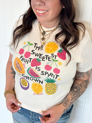 The Sweetest Fruit Is Spirit Grown Crop Tee - 120 Graphic Tees - The Farmhouse