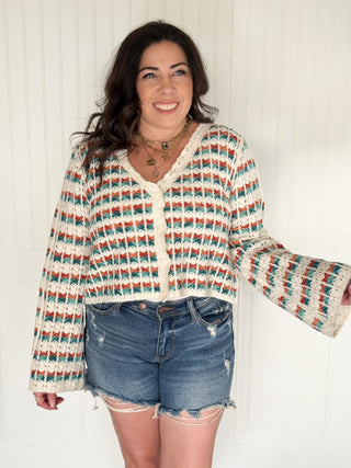 The Tansy Thread V - Neck Cardigan, One Size - 150 Kimonos + Cardigans - The Farmhouse