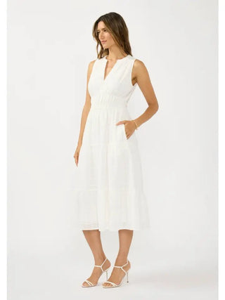 The Tiered Pocket Midi Dress, White - 170 Dresses - The Farmhouse