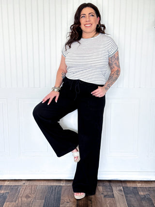 The Varsity Edge Stripe Tee - 100 Casual Tops - The Farmhouse