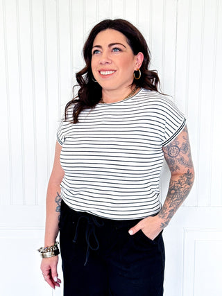 The Varsity Edge Stripe Tee - 100 Casual Tops - The Farmhouse