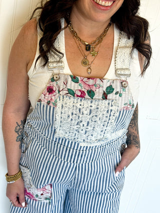 The Vintage Ticking Stripe Overalls - 180 One Piece Outfits - The Farmhouse