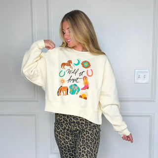 The Wild at Heart Cropped Sweatshirt - 140 Sweatshirts + Sweaters - The Farmhouse
