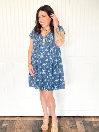 The Wildpetal Pintuck Denim Dress - Dress - The Farmhouse