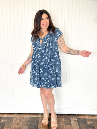 The Wildpetal Pintuck Denim Dress - Dress - The Farmhouse