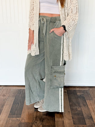 The Willow Stripe Cargo Pant - 240 Pants - The Farmhouse