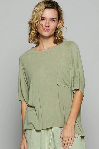 The Worn - In Comfort Tee, Herb - 100 Casual Tops - The Farmhouse