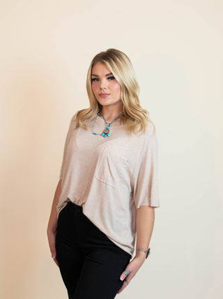The Worn-In Comfort Tee, Latte - 100 Casual Tops - The Farmhouse