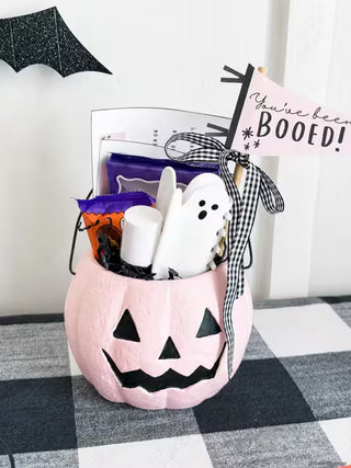 Pink Jack-O-Lantern Mini Treat Bucket