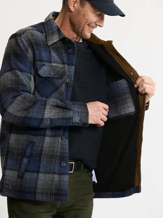Thermal Lined Wool Blend Shirt Jacket, Blue/Gray - 320 Men's - The Farmhouse