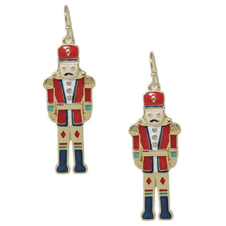 Tidings Nutcracker Christmas Seed Bead Earrings - The Farmhouse