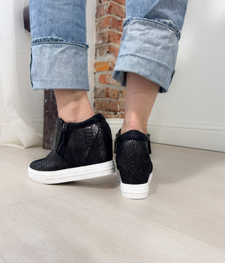 Timmibelle Wedge Sneaker in Black - 120 Sneakers - The Farmhouse