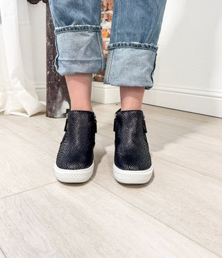 Timmibelle Wedge Sneaker in Black - 120 Sneakers - The Farmhouse