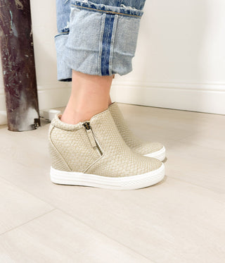 Timmibelle Wedge Sneaker in Cream - 120 Sneakers - The Farmhouse