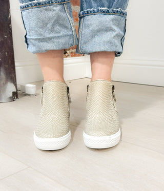 Timmibelle Wedge Sneaker in Cream - 120 Sneakers - The Farmhouse