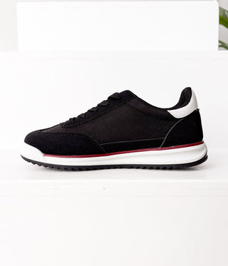 Tokyo Dual Stripe Sneakers in Black - 120 Sneakers - The Farmhouse