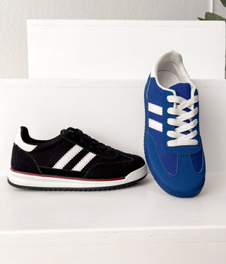 Tokyo Dual Stripe Sneakers in Blue - 120 Sneakers - The Farmhouse