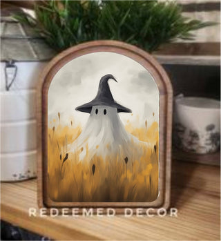 Top Wheat Field Ghost Art Framed Art 6x8" - 430 Holiday Décor - The Farmhouse