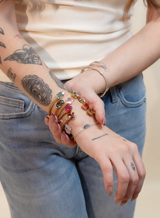 TOVA Charolette Cuff in Pear Bracelet, Vintage Rose - 290 Jewelry - The Farmhouse