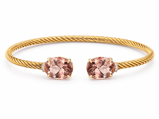 TOVA Charolette Cuff in Pear Bracelet, Vintage Rose - 290 Jewelry - The Farmhouse