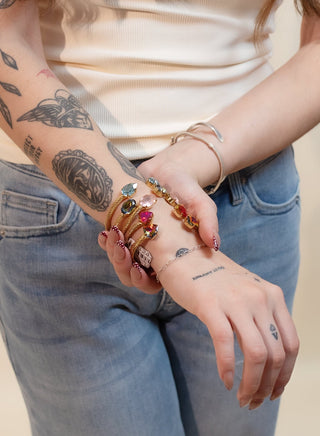 TOVA Charolette Cuff in Pear, Golden Sahara - 290 Jewelry - The Farmhouse