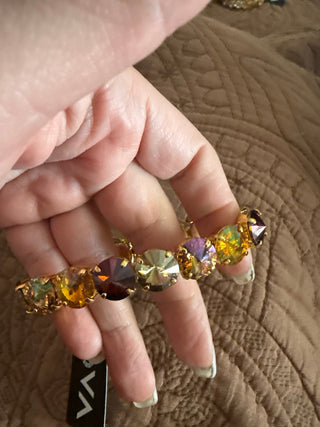 TOVA Croatia Stretch Bracelet, Caramel Mix - 290 Jewelry - The Farmhouse