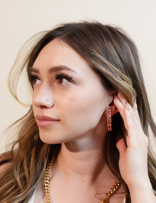 TOVA Jubilee Hoops, Peach Champagne - 290 Jewelry - The Farmhouse