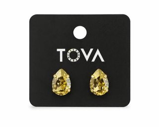 TOVA Lumi Pear Stud Earrings, Dark Starlight - 290 Jewelry - The Farmhouse