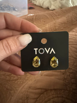 TOVA Lumi Pear Stud Earrings, Dark Starlight - 290 Jewelry - The Farmhouse