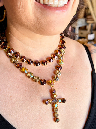 TOVA Sofia Necklace, Chocolate - 290 Jewelry - The Farmhouse