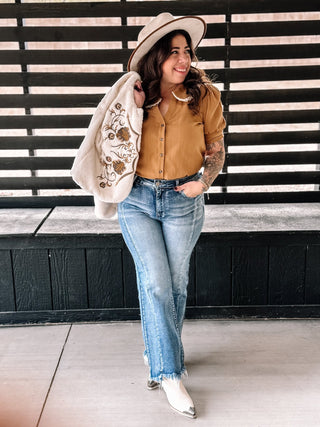 Trailblazer Boho Western Faux Fur Vest, Cream - The Farmhouse