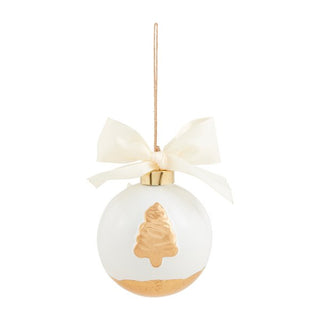 Tree Gold Painted Ball Ornament - The Farmhouse