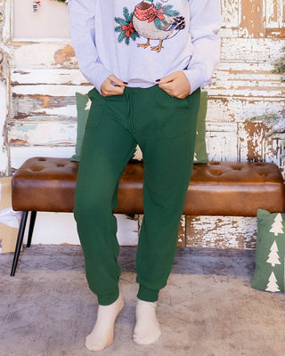 Soft cloudy knit pocket joggers with slim silhouette and cuffed hems